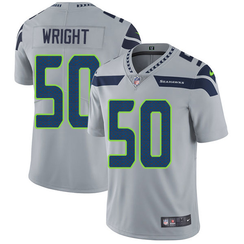 2019 Men Seattle Seahawks 50 Wright grey Nike Vapor Untouchable Limited NFL Jersey